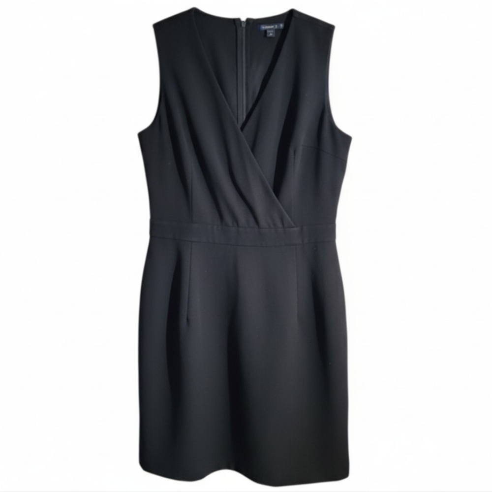 GAP | Black Plus Basic Sleeveless Sporty Drop Waist V-Neck Tall Mini‎ Dress | 16